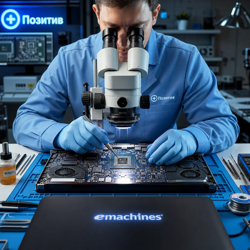 Замена видеокарты ноутбука Emachines в Троицке