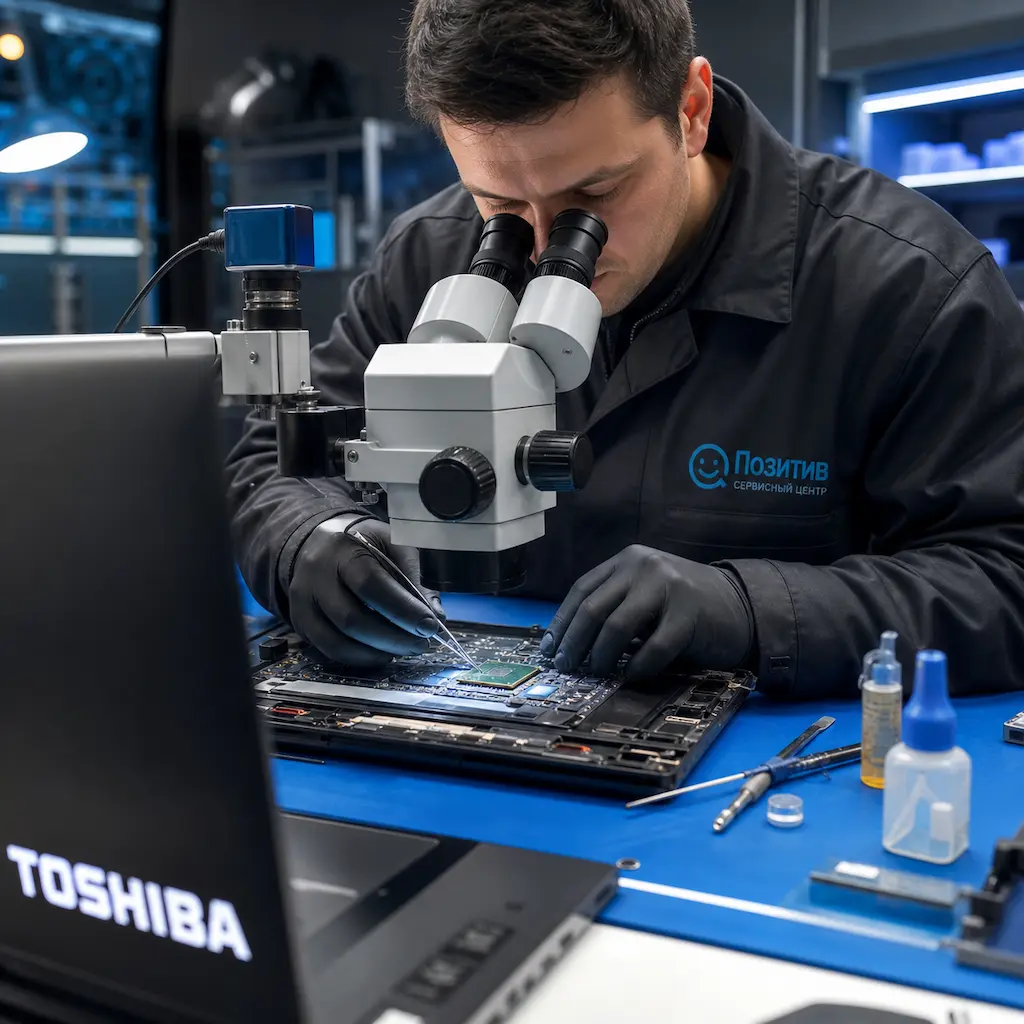 Замена видеокарты ноутбука Toshiba в Троицке