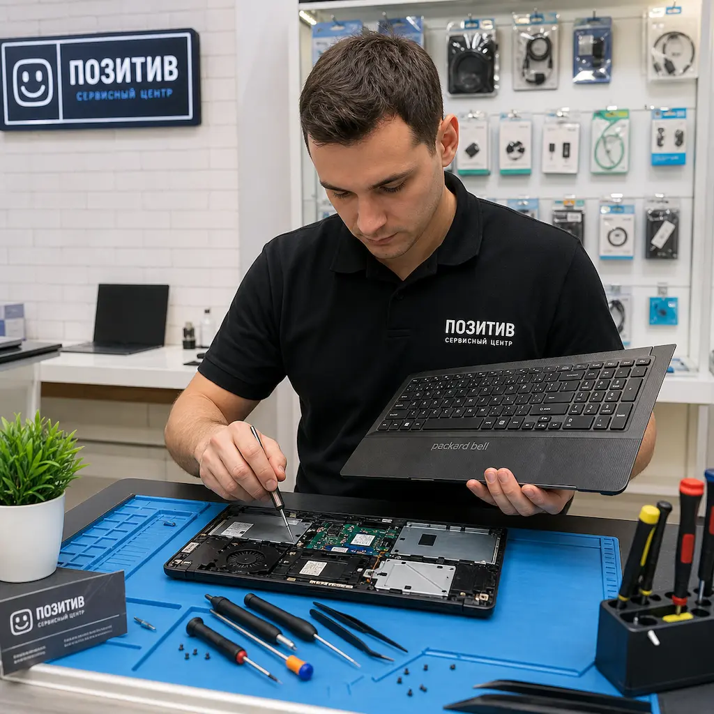 заменить клавиатуру на ноутбуке Packard Bell в Троицке