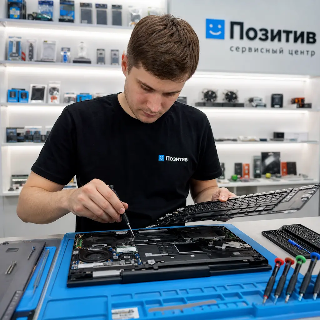 заменить клавиатуру на ноутбуке Samsung в Троицке