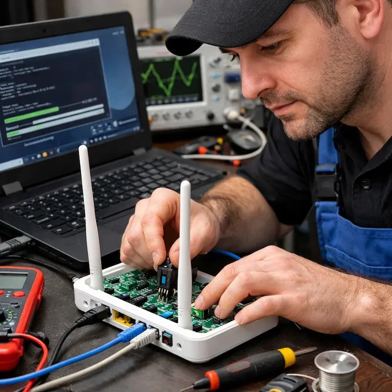 Перепрошивка WiFi роутера в Троицке