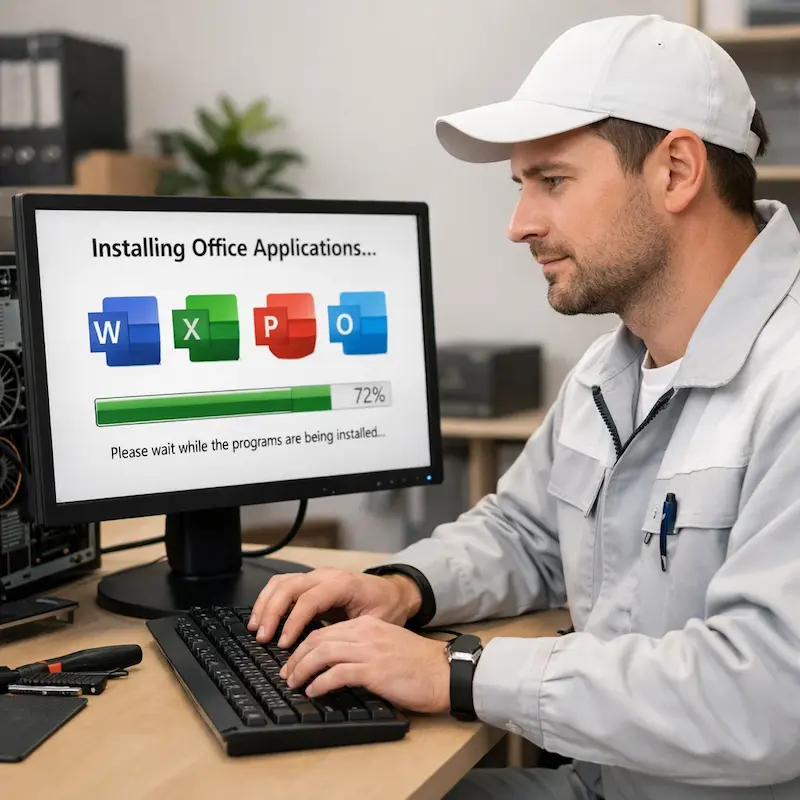 установка офисных программ на компьютер в Троицке