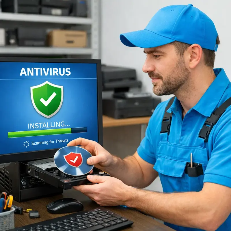 Установка антивируса в Троицке на дому