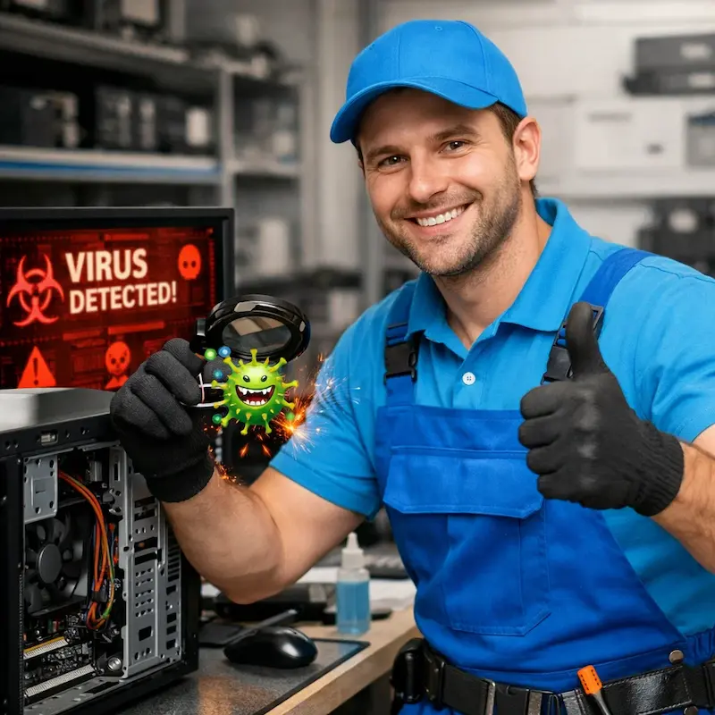 Удаление вирусов с компьютера в Троицке